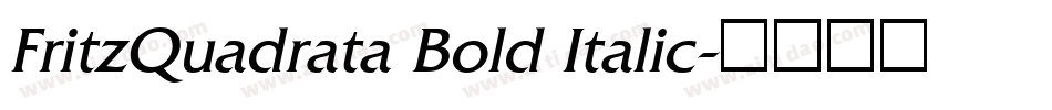 FritzQuadrata Bold Italic字体转换